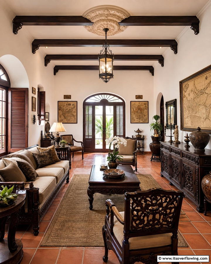 Timeless Colonial Elements - 21 Spanish Interior Design Ideas for Warm, Timeless Style
