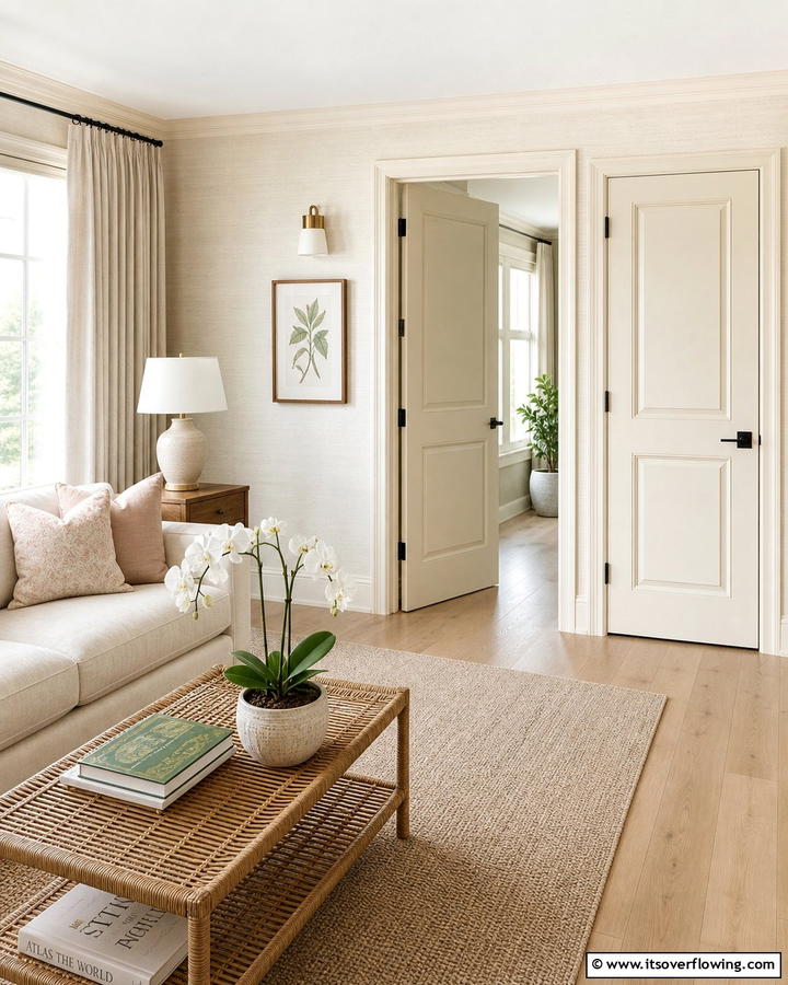 Timeless Cream - 30 Interior Door Color Ideas to Refresh Your Home’s Style