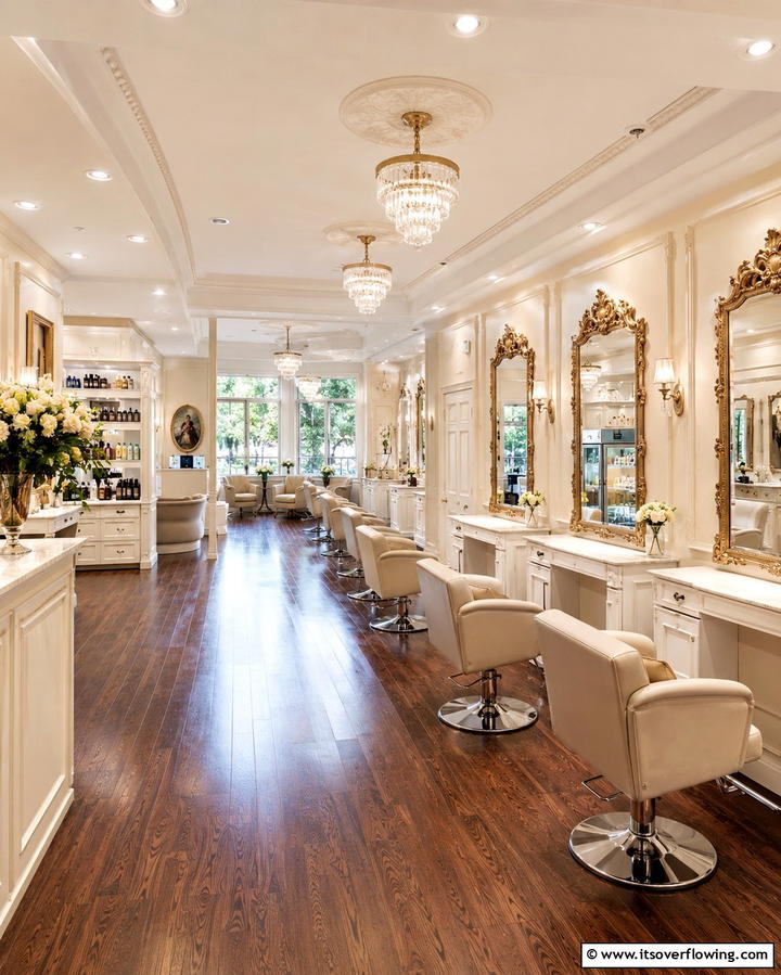 Timeless Elegance Salon - 30 Salon Interior Design Ideas for a Chic Beauty Space