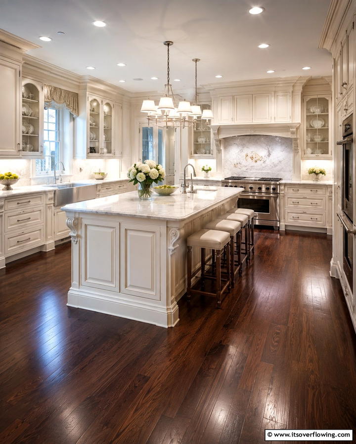 Timeless Elegance with Dark Wood Floors - 25 Kitchen With Dark Wood Floors Ideas for Elegance