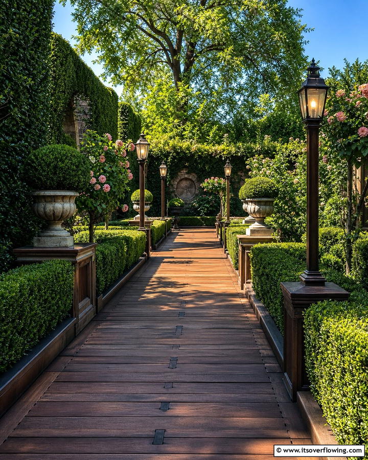 Timeless Heritage Walkway - 30 Wooden Walkway Ideas for Gardens and Outdoor Paths