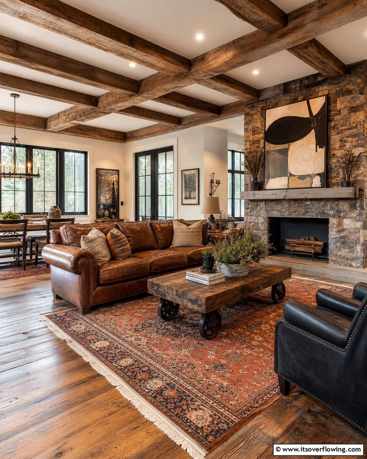 Timeless Rustic Combinations - 21 Rustic Living Room Ideas for Cozy Natural Interior Designs