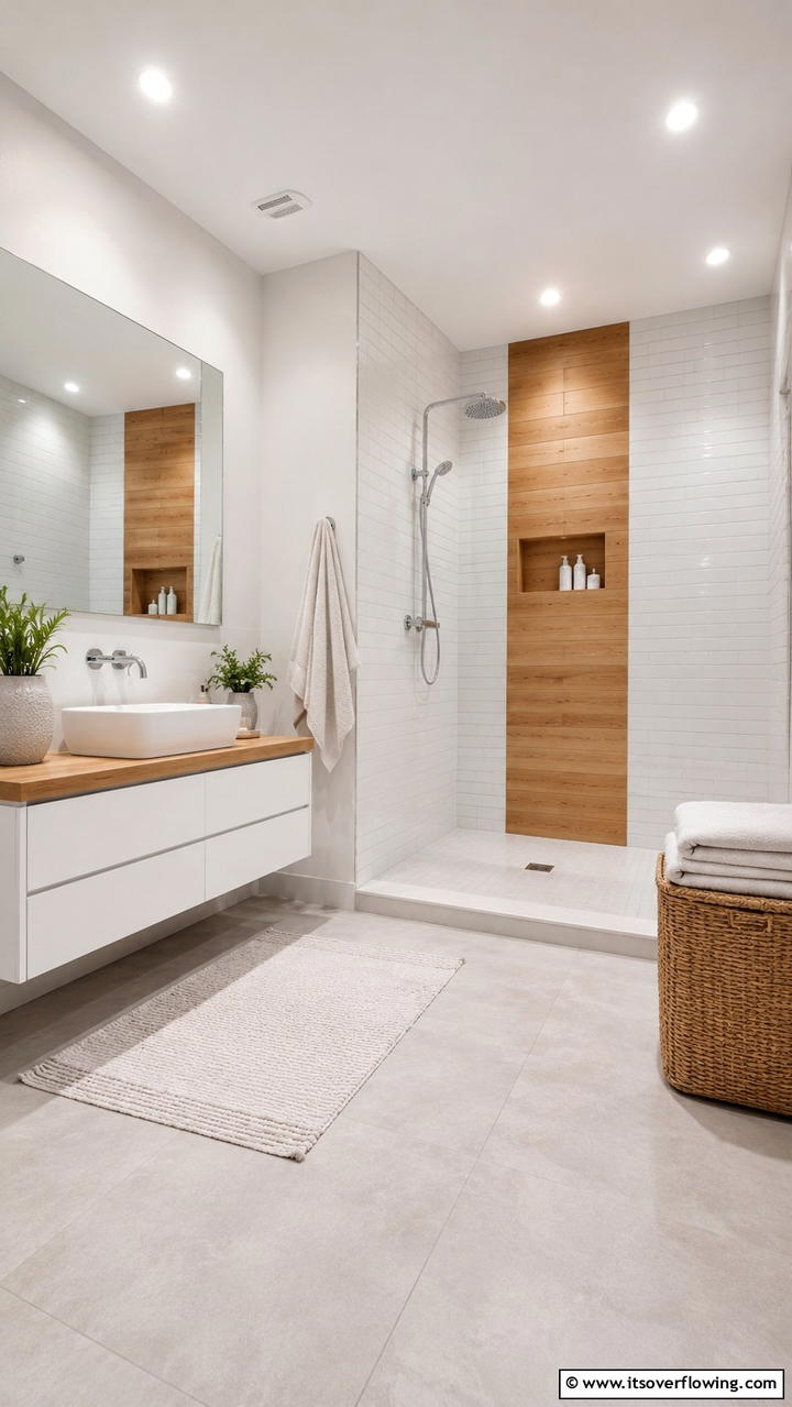 Timeless Scandinavian Touch - 30 Doorless Walk-In Shower Ideas for Modern Bathrooms
