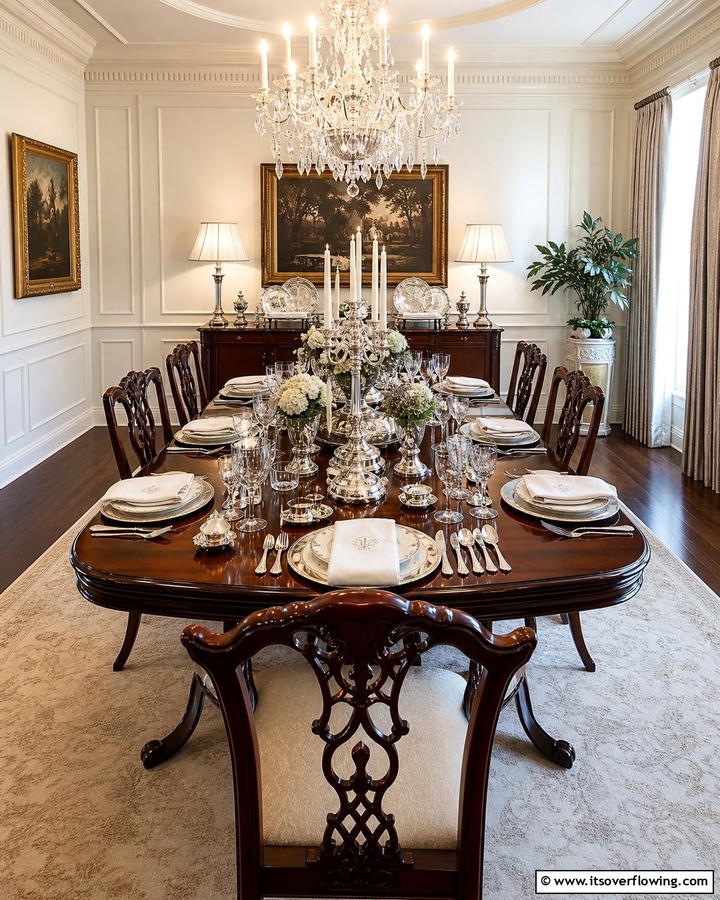 Timeless Silverware Showcase - 21 Dining Room Table Decor Ideas for Every Occasion