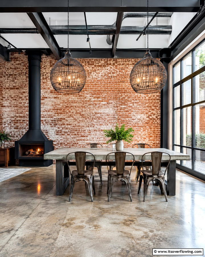 Timeless Simplicity Refined - 30 Cozy Dining Room Fireplace Design Ideas & Tips