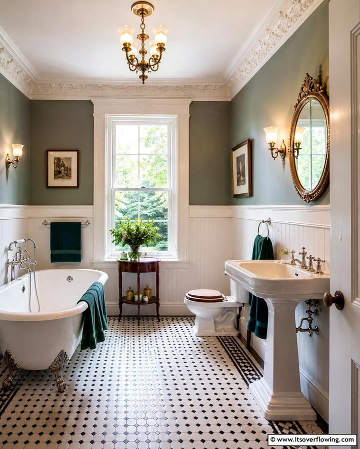 Timeless Victorian Charm - 30 Romantic Bathroom Ideas for a Luxurious Spa Retreat