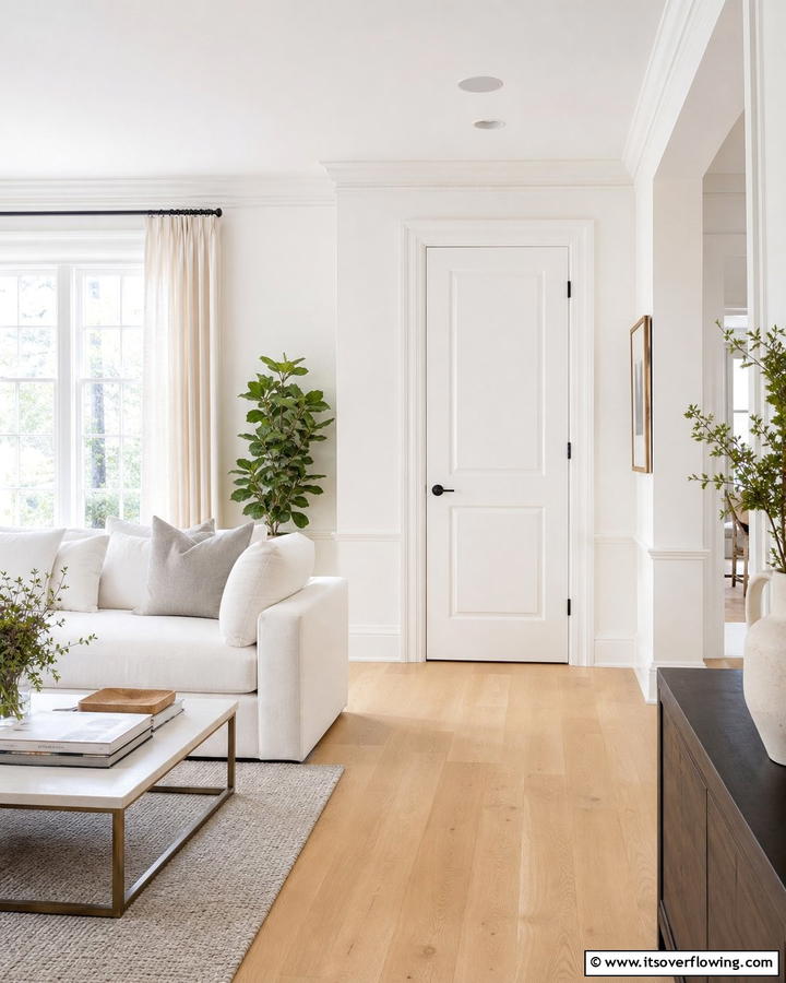 Timeless White - 30 Interior Door Color Ideas to Refresh Your Home’s Style