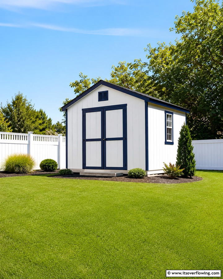 Timeless White Cleanliness - 25 Shed Color Ideas to Brighten Your Outdoor Space
