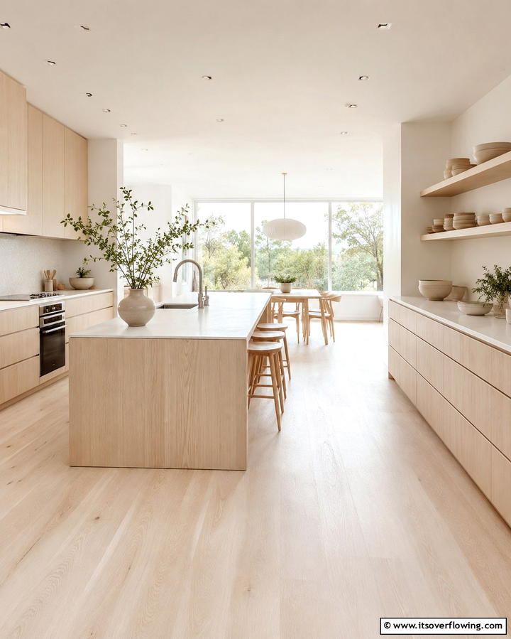 Timeless White and Wood Combination - 30 White Oak Cabinet Kitchen Ideas for Timeless Style