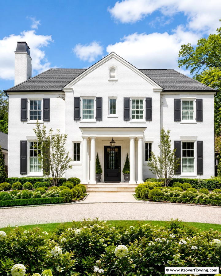 Timeless White - 25 Off-white Paint Colors for Home Exteriors- Timeless and Elegant