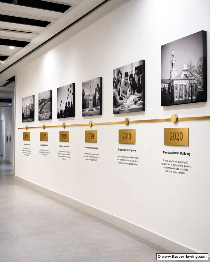 Timeline of Memories Wall - 30 50th Wedding Anniversary Ideas for Golden Love
