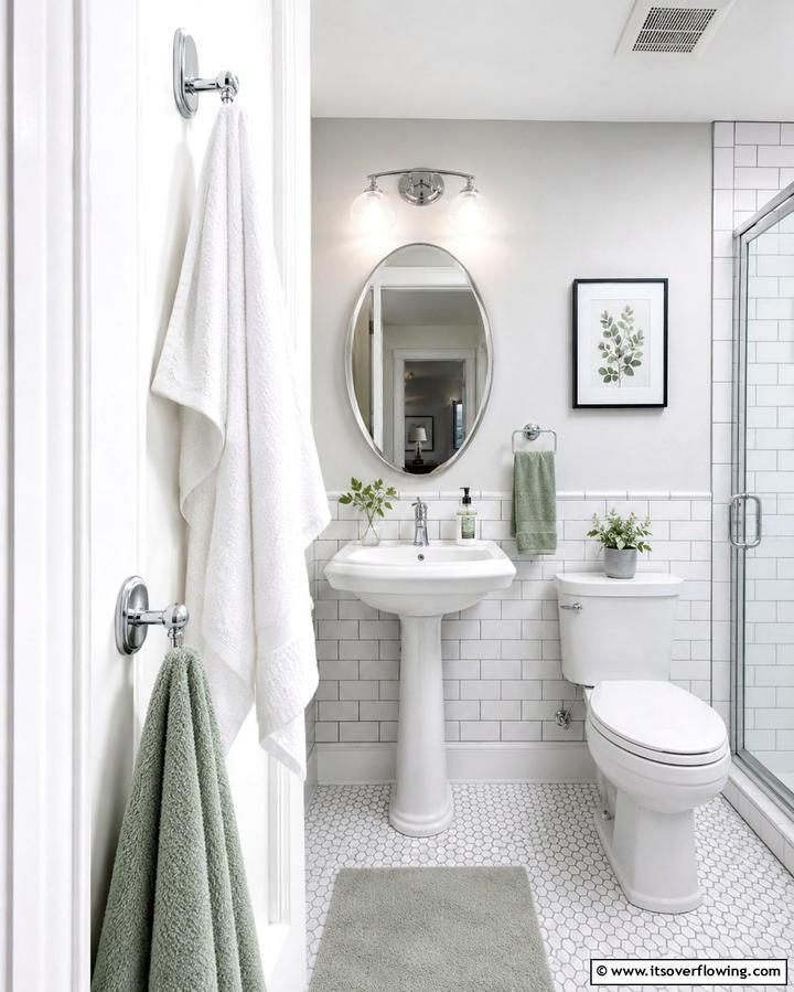 Towel Hooks on Door Frames - 30 Towel Storage Ideas for Organized and Stylish Bathrooms