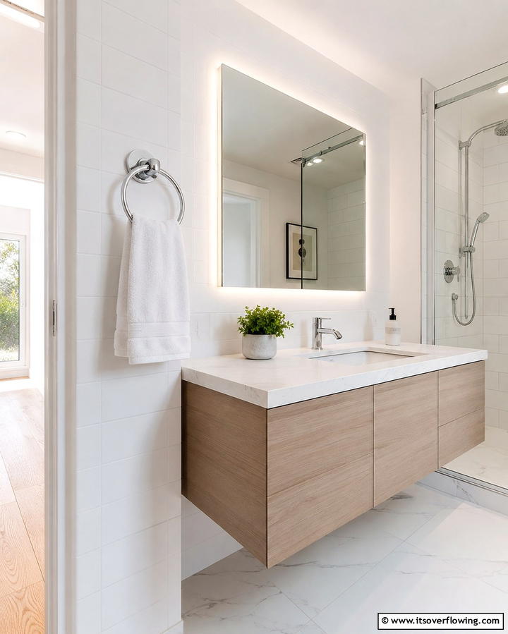 Towel Ring Mounted on Walls - 30 Towel Storage Ideas for Organized and Stylish Bathrooms