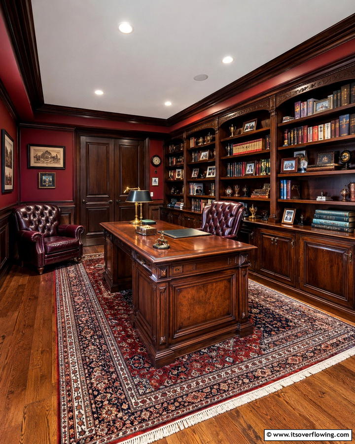 Traditional Academic Office - 30 Basement Office Ideas for Productive Below-Ground Workspaces