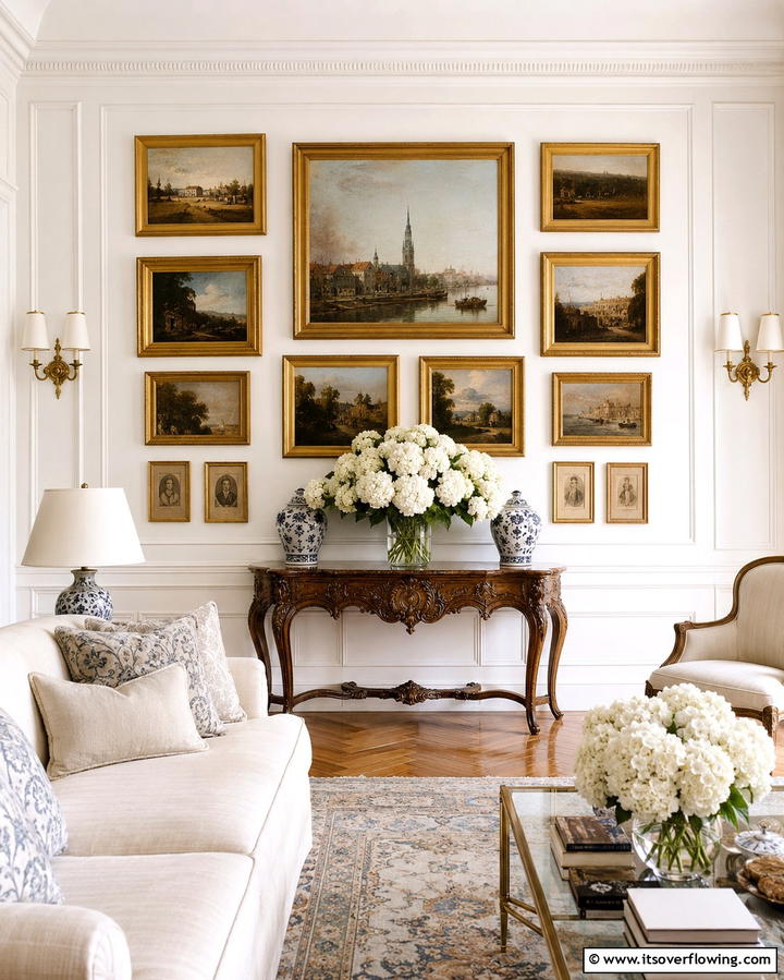 Traditional Art Display - 30 Preppy Room Ideas for a Classic and Polished Home Look