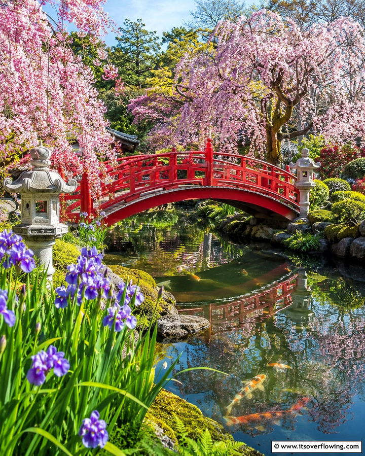 Traditional Bridge Garden - 30 Japanese Garden Ideas for Zen Outdoor Spaces
