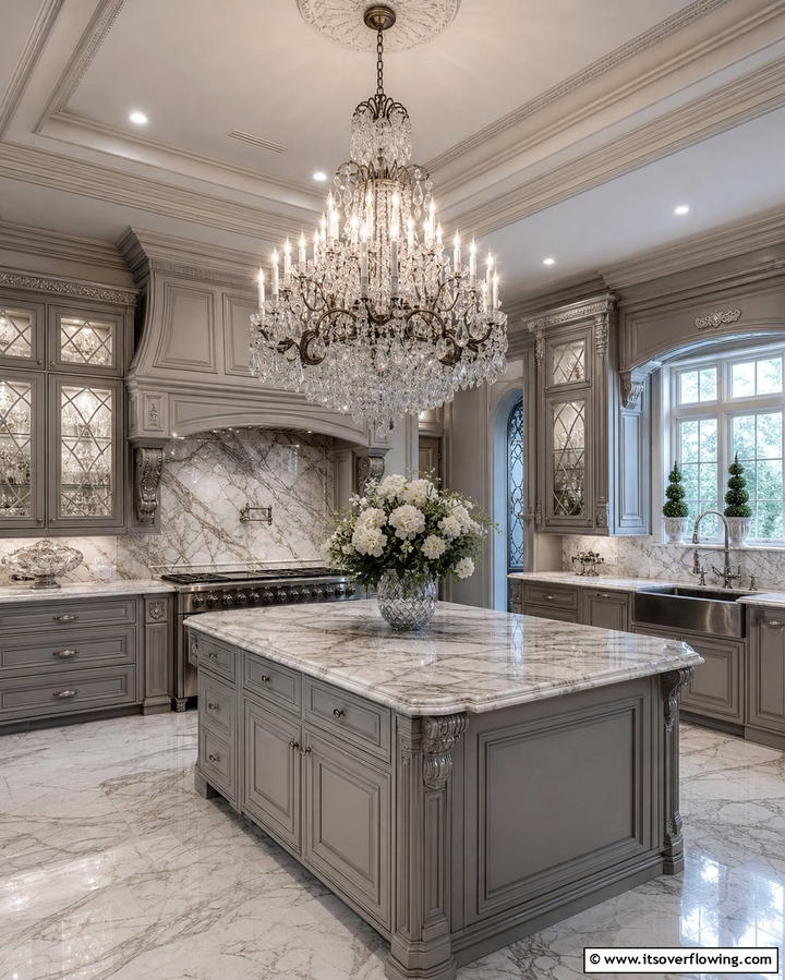 Traditional Chandeliers - 25 Traditional Kitchen Ideas for Timeless Elegance