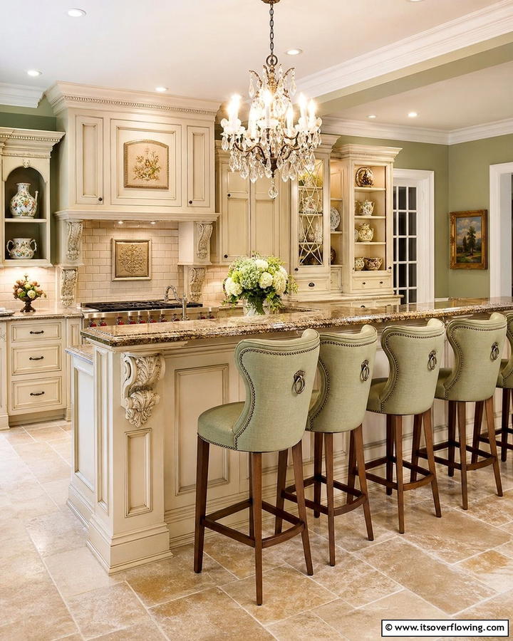 Traditional Classic Kitchen Bar - 30 Kitchen Bar Ideas for Casual Dining and Socializing