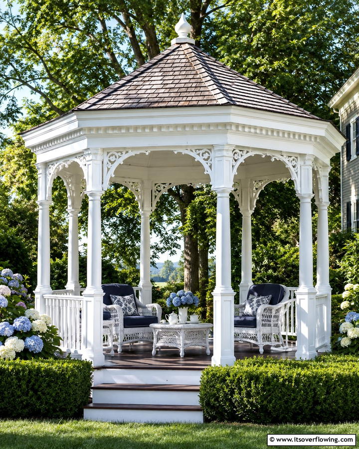 Traditional Colonial Gazebo - 30 Backyard Gazebo Ideas for Outdoor Entertaining