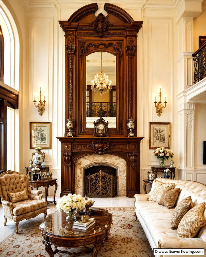 Traditional Fireplace with Overmantel - 20 Traditional Fireplaces for a Classic Home