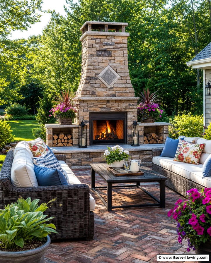 Traditional Hearth Appeal - 25 Stacked Stone Fireplace Ideas for a Rustic Look