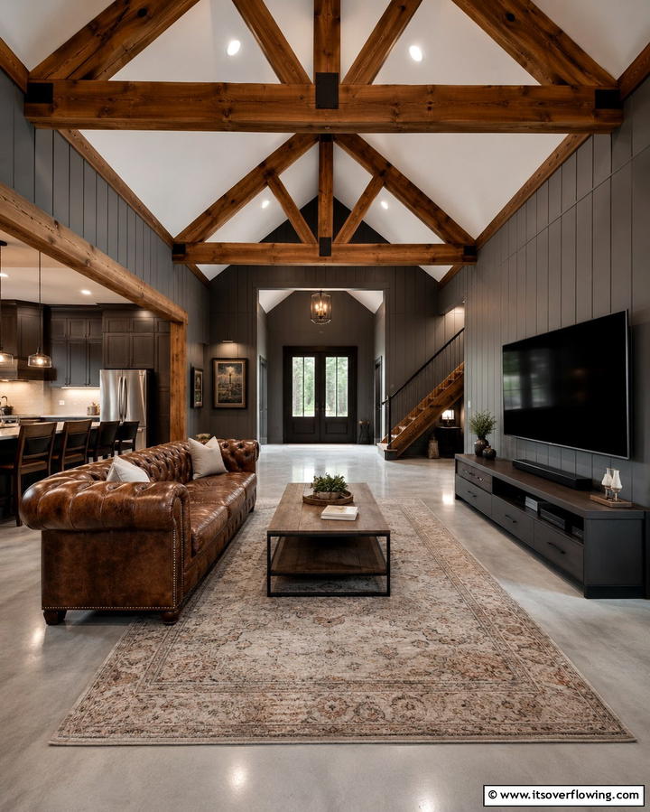 Traditional Meets Modern - 30 Barndominium Interior Ideas for Spacious Living Designs