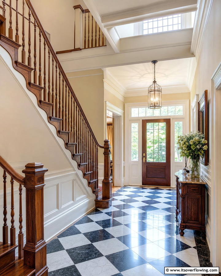 Traditional Spindle Wood Railing - 30 Wood Stair Railing Ideas for Warm Architectural Detail