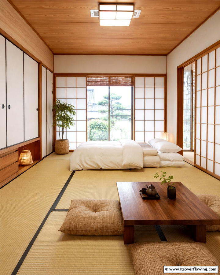 Traditional Tatami Room - 25 Serene Asian Bedroom Ideas for a Peaceful Space