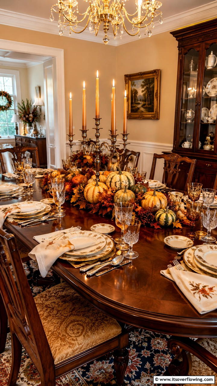 Traditional Thanksgiving Charm - 21 Beautiful Thanksgiving Table Settings for Holiday Meals