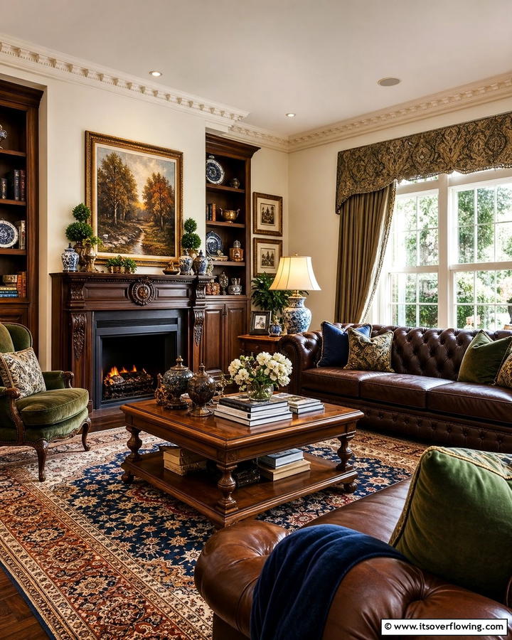 Traditional Warm Family Room - 21 Family Room Ideas for Comfortable and Functional Spaces