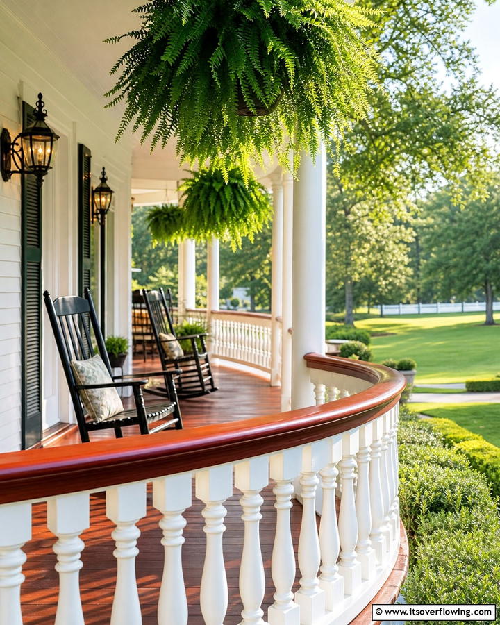Traditional Wooden Baluster Railing - 21 Deck Railing Ideas for Style and Safety