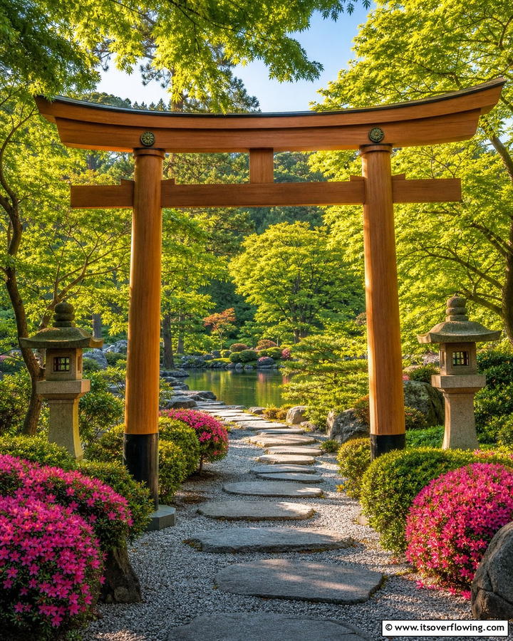Traditional Wooden Torii Gate - 20 Japanese Garden Gate Design Ideas for a Zen Space