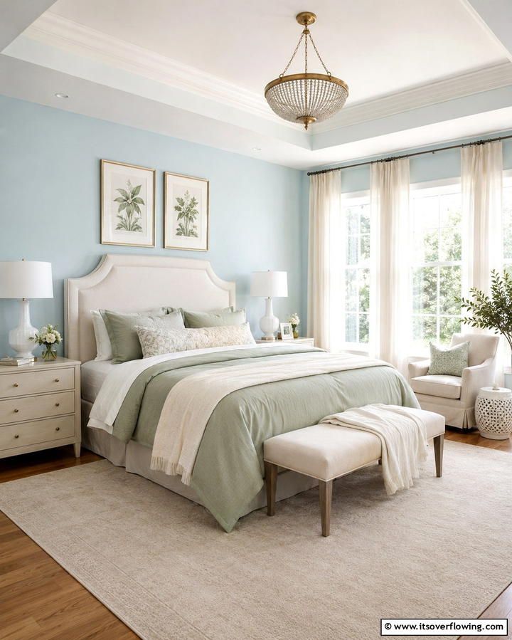 Tranquil Color Palette - 30 Relaxing Bedroom Ideas for a Serene Sleep Sanctuary