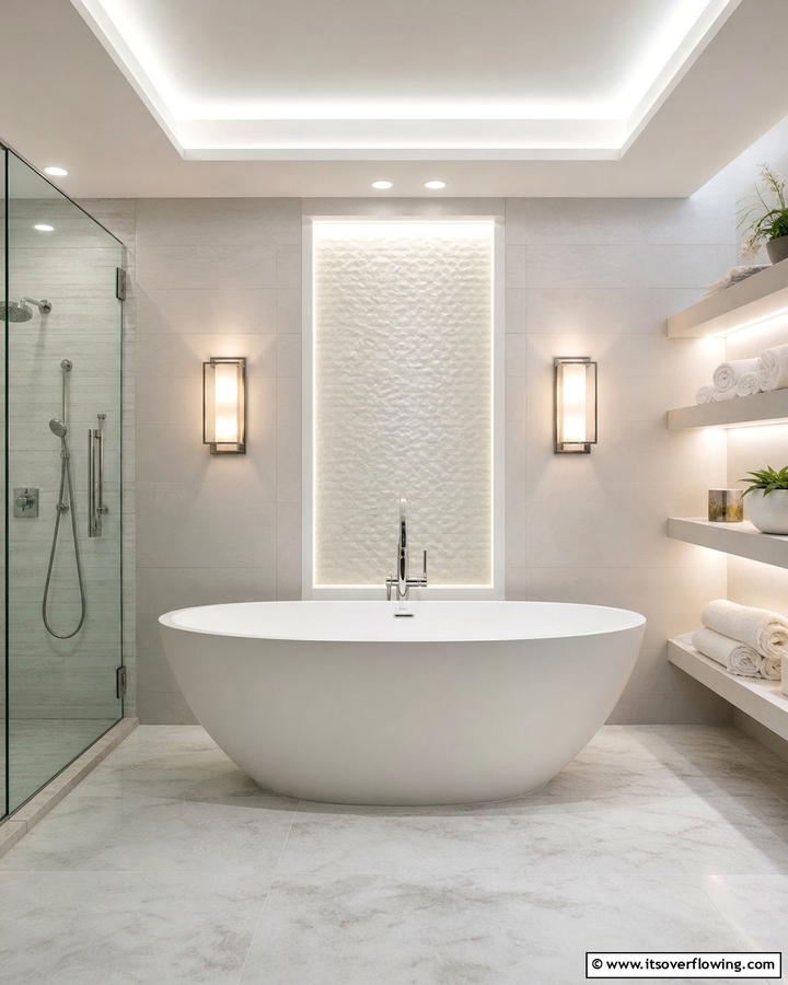 Tranquil Lighting and Warm Glows - 30 Serene Spa Decor Ideas for a Relaxing Bathroom Retreat