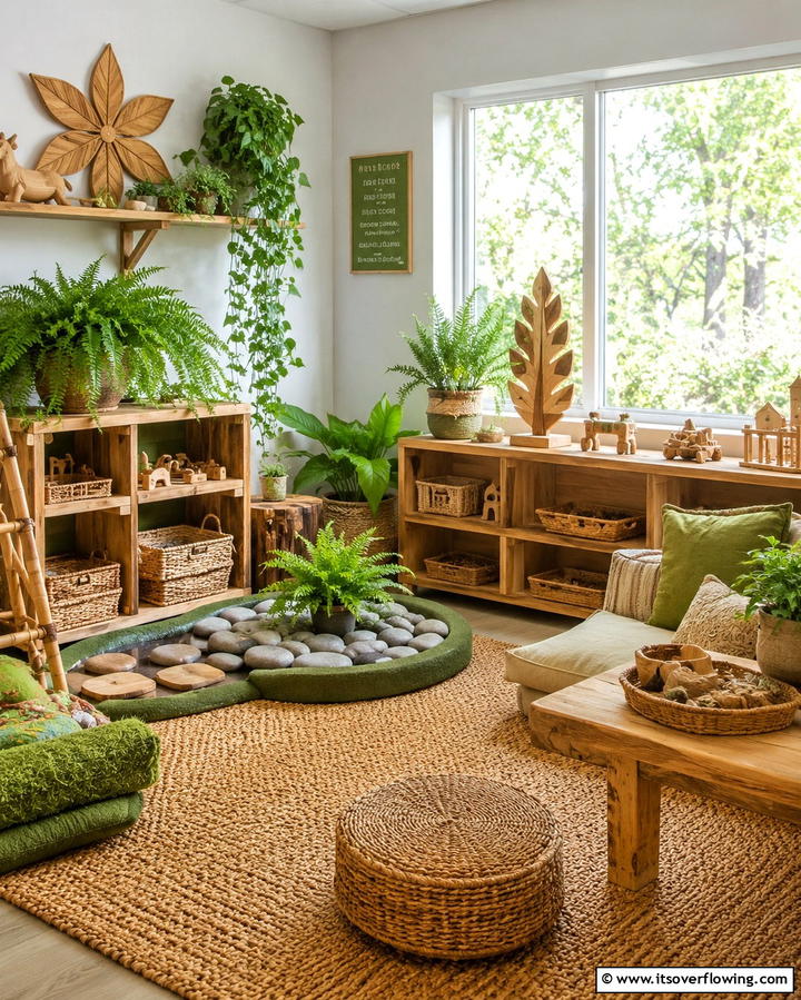 Tranquil Nature Inspired Nook - 30 Sensory Room Ideas for Calming and Stimulating Spaces