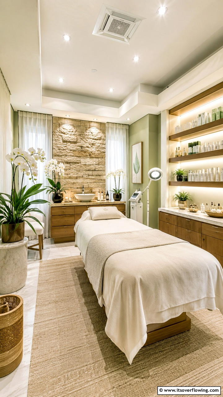 Tranquil Spa Retreat - 30 Facial Room Ideas for At-Home Skincare Sanctuaries
