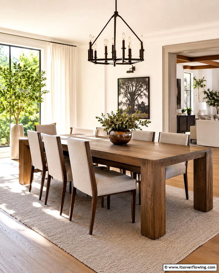 Transitional Dining Tables - 25 Transitional Interior Design Ideas for Your Home