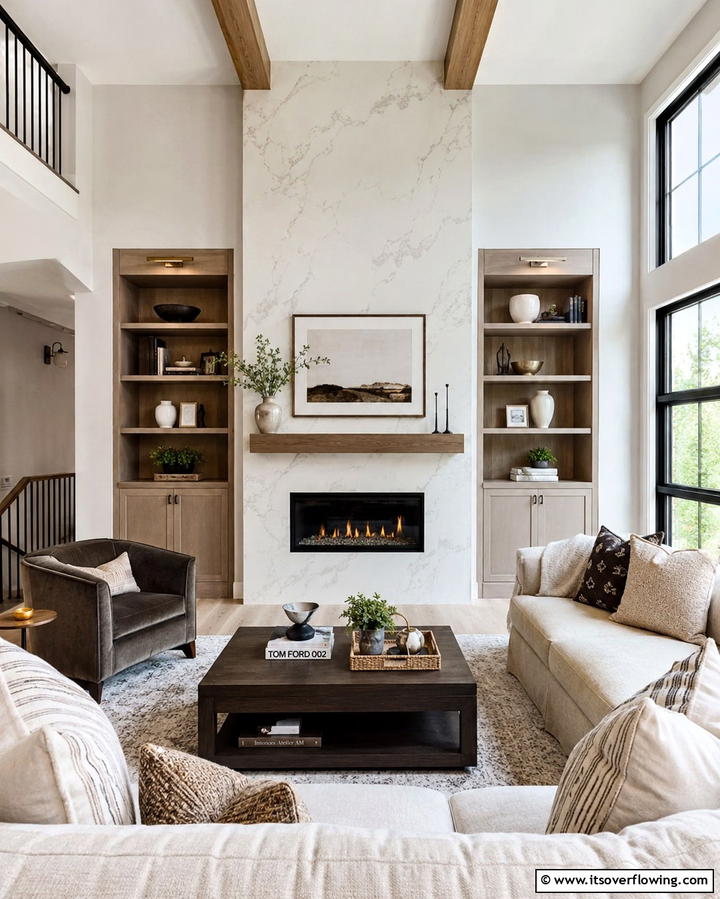 Transitional Fireplaces - 25 Transitional Interior Design Ideas for Your Home