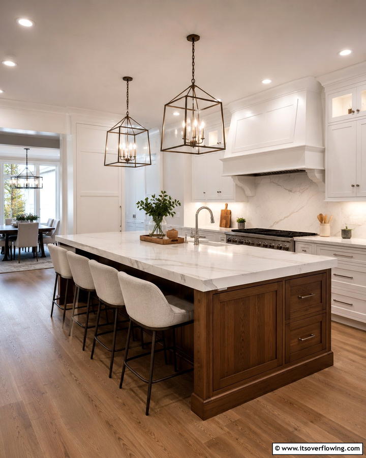 Transitional Kitchen Islands - 25 Transitional Kitchen Ideas for Modern Homes