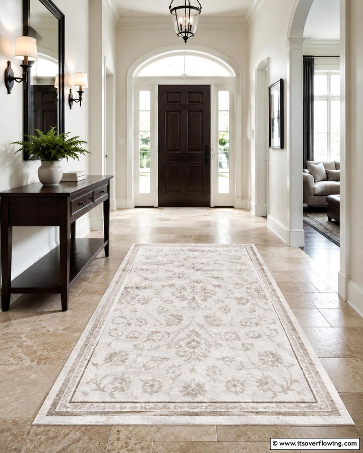 Transitional Style Blend - 30 Welcoming Entryway Rug Designs to Elevate First Impressions