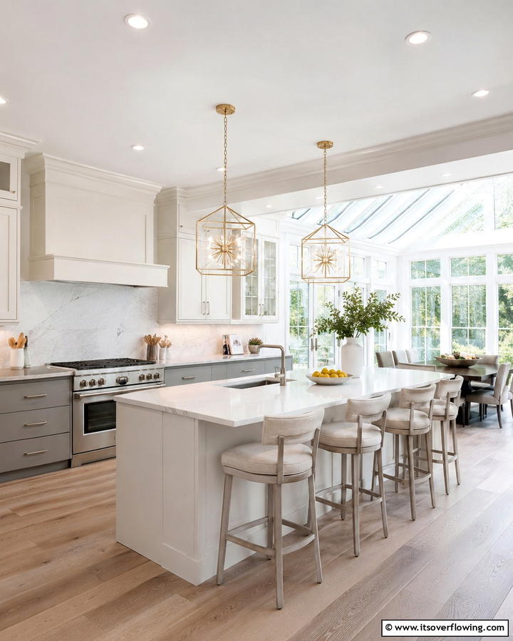 Transitional Sunroom Kitchen - 20 Sunroom Kitchen Ideas for a Bright Cooking Space