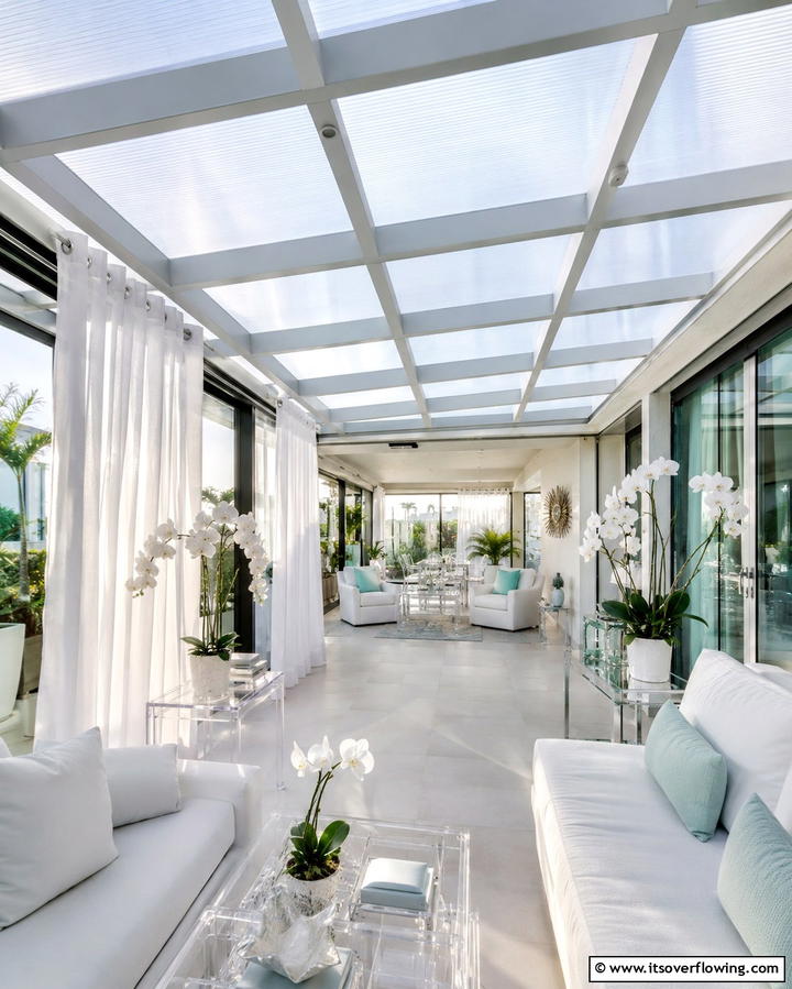 Translucent Ceiling Panels - 30 Porch Ceiling Ideas to Refresh Your Outdoor Entryway