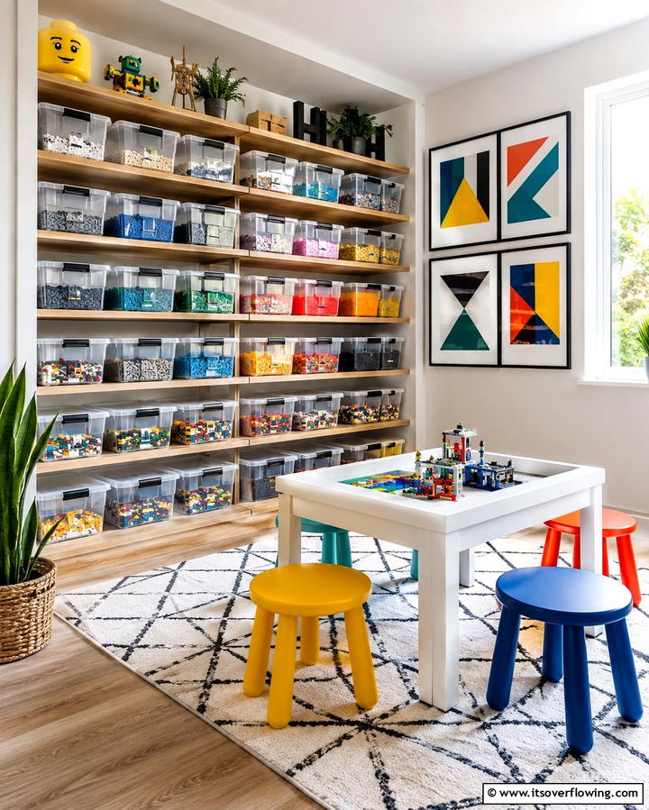 Transparent Lego Storage Boxes - 30 Creative Lego Storage Ideas to Organize Kids’ Spaces