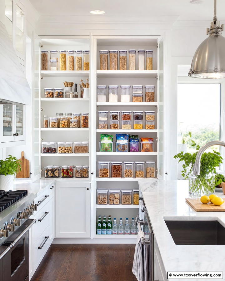 Transparent Storage Containers - 21 Kitchen Cabinet Organization Ideas for Clutter-Free Spaces