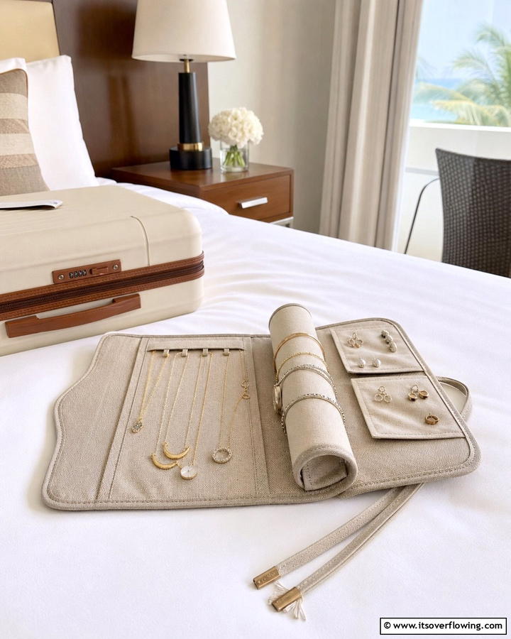 Travel Friendly Jewelry Roll - 30 Innovative Jewelry Storage Ideas for Organized Accessories