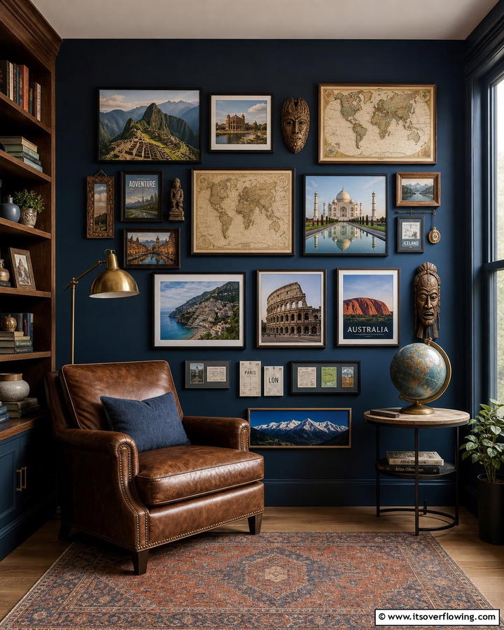 Travel Memory Montage - 21 Gallery Wall Ideas to Display Art and Memories