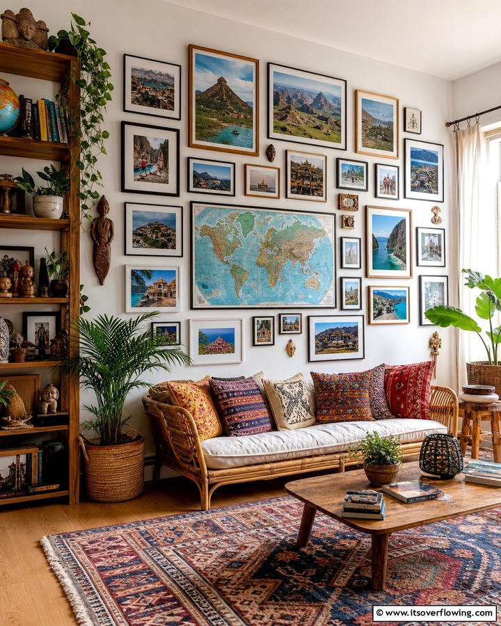Travel Photo Montage - 21 Photo Wall Arrangements for Personalized Home Galleries