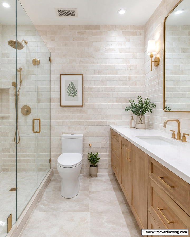 Travertine Vanity Countertop - 25 Travertine Tile Bathroom Ideas for Natural Beauty