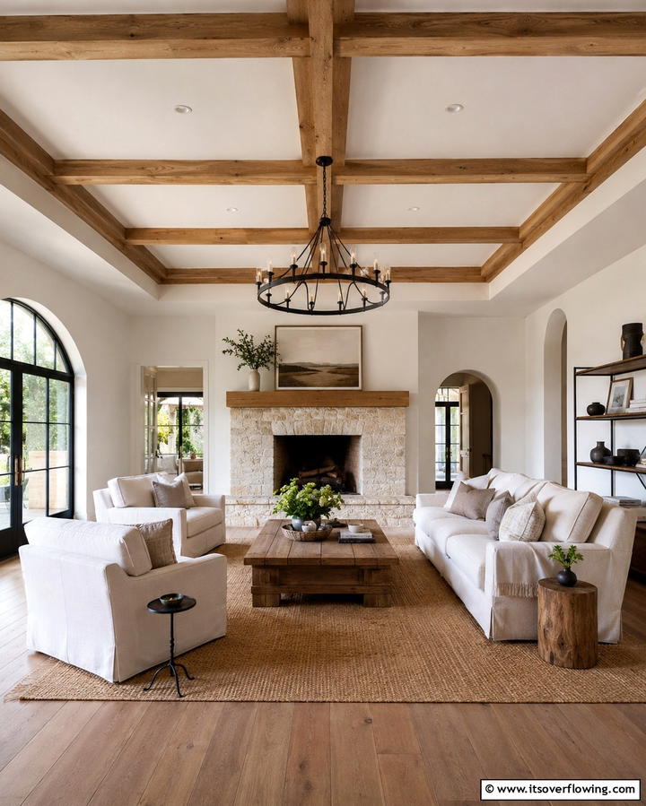 Tray Ceiling with Exposed Beams - 25 Tray Ceiling Ideas to Elevate Your Room’s Design