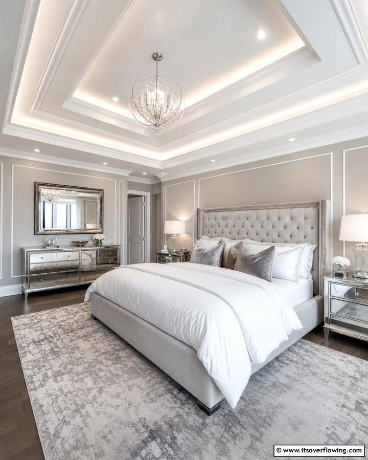 Tray Ceilings for Subtle Sophistication - 25 Stunning Bedroom Ceiling Ideas to Elevate Your Space